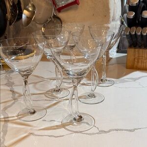 French made Martini Glasses